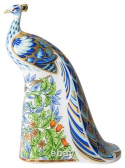 Royal Crown Derby Manor Peacock William Morris Bird Paperweight New'1st