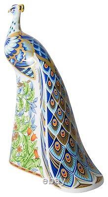 Royal Crown Derby Manor Peacock William Morris Bird Paperweight New'1st