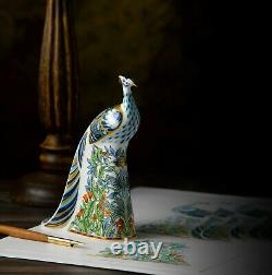 Royal Crown Derby Manor Peacock William Morris Bird Paperweight New'1st