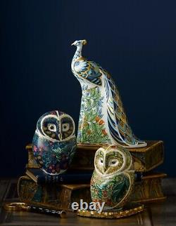 Royal Crown Derby Manor Peacock William Morris Bird Paperweight New'1st