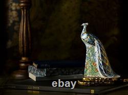 Royal Crown Derby Manor Peacock William Morris Bird Paperweight New'1st
