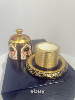 Royal Crown Derby Match Striker Solid Gold Band Old Imari Boxed