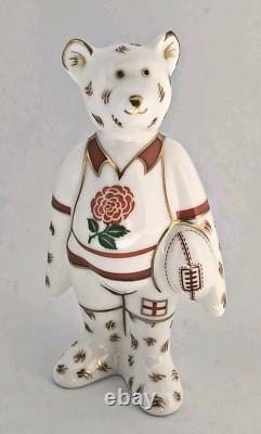 Royal Crown Derby Mini Bear ENGLAND Rugby Ltd Ed RARE