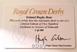 Royal Crown Derby Mini Bear IRELAND Rugby Ltd Ed RARE No. 1 in Edition