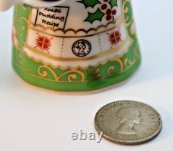 Royal Crown Derby Mini Christmas Cook Bear with Sixpence 1st Boxed