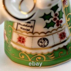 Royal Crown Derby Mini Christmas Cook Bear with Sixpence 1st Boxed