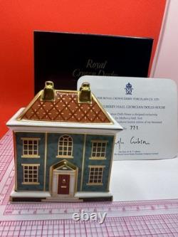 Royal Crown Derby Miniature Houses Mulberry Hall Dolls House Box & Certificate