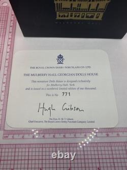 Royal Crown Derby Miniature Houses Mulberry Hall Dolls House Box & Certificate