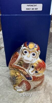 Royal Crown Derby Monkey & Baby