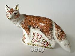 Royal Crown Derby'Mother Fox' Boxed Paperweight 1st Quality Boxed Gold Stopper