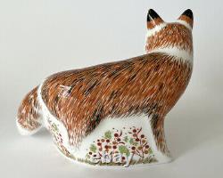 Royal Crown Derby'Mother Fox' Boxed Paperweight 1st Quality Boxed Gold Stopper