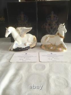 Royal Crown Derby Mythical Beasts Pegasus And Unicorn