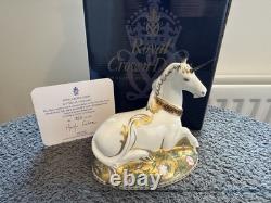 Royal Crown Derby Mythical Unicorn Paperweight Comes Boxed With Cert
