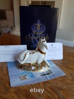 Royal Crown Derby Mythical Unicorn Paperweight limited edition signed