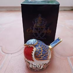 Royal Crown Derby NESTING ROBIN Paperweight, Boxed