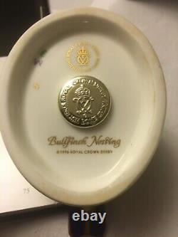 Royal Crown Derby Nesting Bullfinch. Rare Limited Edition Gold Backstamp Version