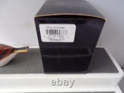 Royal Crown Derby New Crested Tit Bird Figure Paperweight Gold Stopper Boxed