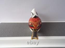Royal Crown Derby New Crested Tit Bird Figure Paperweight Gold Stopper Boxed
