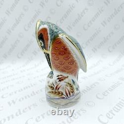 Royal Crown Derby New'Kingfisher' Bird Paperweight (Boxed) Gold Stopper