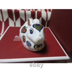 Royal Crown Derby New Year Rabbit Figurine Paperweight withBox Unsed