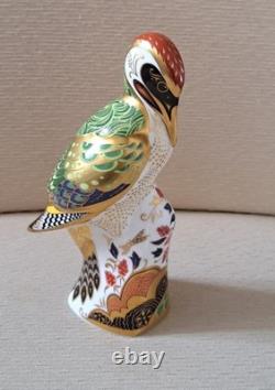 Royal Crown Derby Newstead Woodpecker. GLORIOUS! Ltd Edition. Box. Gold Stopper