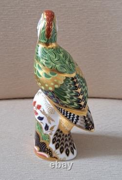 Royal Crown Derby Newstead Woodpecker. GLORIOUS! Ltd Edition. Box. Gold Stopper