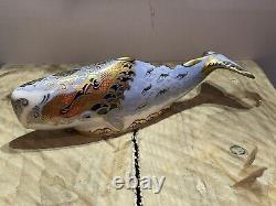 Royal Crown Derby OCEANIC WHALE Gold Stopper