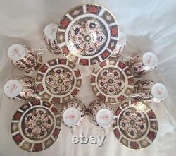 Royal Crown Derby OLD IMARI 1128 Cup & Saucer Set XLIII 1975 Signed LNC