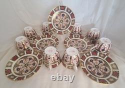 Royal Crown Derby OLD IMARI 1128 Cup & Saucer Set XLIII 1975 Signed LNC