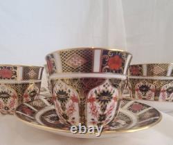 Royal Crown Derby OLD IMARI 1128 Cup & Saucer Set XLIII 1975 Signed LNC