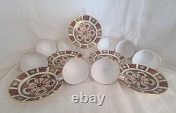Royal Crown Derby OLD IMARI 1128 Cup & Saucer Set XLIII 1975 Signed LNC