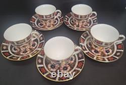Royal Crown Derby OLD IMARI 1128 Cup & Saucer Set XLIII 1975 Signed LNC