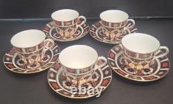 Royal Crown Derby OLD IMARI 1128 Cup & Saucer Set XLIII 1975 Signed LNC