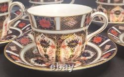 Royal Crown Derby OLD IMARI 1128 Cup & Saucer Set XLIII 1975 Signed LNC
