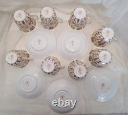 Royal Crown Derby OLD IMARI 1128 Cup & Saucer Set XLIII 1975 Signed LNC