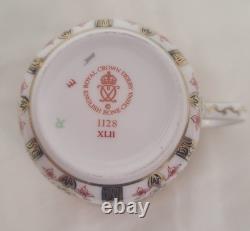 Royal Crown Derby OLD IMARI 1128 Cup & Saucer Set XLIII 1975 Signed LNC