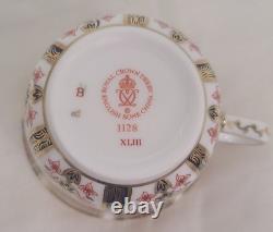 Royal Crown Derby OLD IMARI 1128 Cup & Saucer Set XLIII 1975 Signed LNC