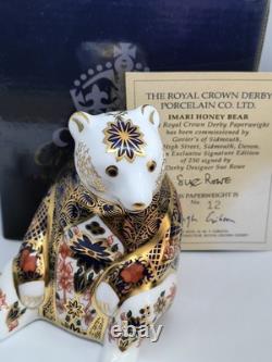 Royal Crown Derby OLD IMARI HONEY BEAR RARE SIGNATURE EDITION 1128
