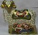 Royal Crown Derby Old Imari Ram Paperweight With Gold Stopper