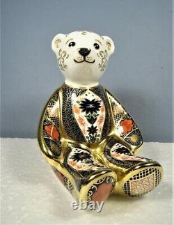 Royal Crown Derby OLD IMARI SOLID GOLD BAND BEAR paperweight Designer Lisa Law