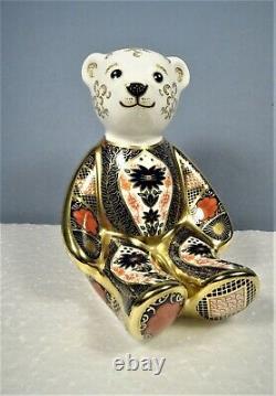 Royal Crown Derby OLD IMARI SOLID GOLD BAND BEAR paperweight Designer Lisa Law