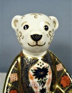 Royal Crown Derby OLD IMARI SOLID GOLD BAND BEAR paperweight Designer Lisa Law