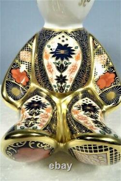 Royal Crown Derby OLD IMARI SOLID GOLD BAND BEAR paperweight Designer Lisa Law