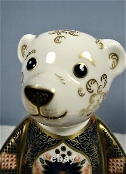 Royal Crown Derby OLD IMARI SOLID GOLD BAND BEAR paperweight Designer Lisa Law