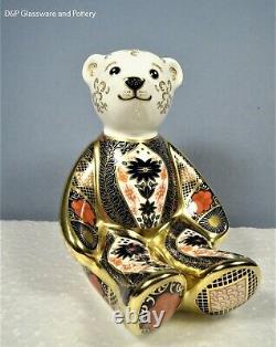 Royal Crown Derby OLD IMARI SOLID GOLD BAND BEAR paperweight RRP £250