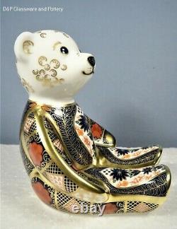 Royal Crown Derby OLD IMARI SOLID GOLD BAND BEAR paperweight RRP £250