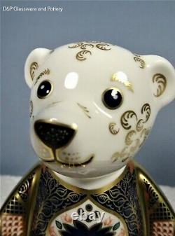 Royal Crown Derby OLD IMARI SOLID GOLD BAND BEAR paperweight RRP £250