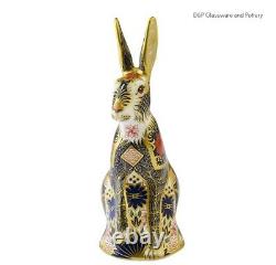 Royal Crown Derby OLD IMARI SOLID GOLD BAND HARE paperweight RRP £330