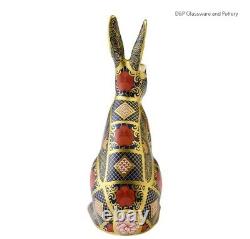 Royal Crown Derby OLD IMARI SOLID GOLD BAND HARE paperweight RRP £330