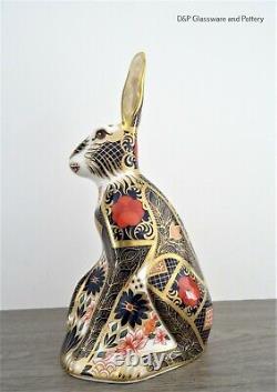 Royal Crown Derby OLD IMARI SOLID GOLD BAND HARE paperweight RRP £330